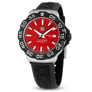 TAG HEUER Formula One Steel Red Black Rubber Men's Watch