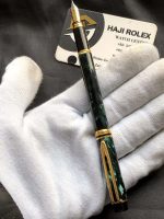 Vintage - 18K Gold Nib - WATERMAN Centurion Fountain Pen, Green Marble - France