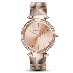 Michael Kors Rose Gold Dial Rose Gold Mesh Stainless Watch For Women MK-3369