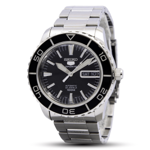 Seiko 5 SNZH55 Automatic Black Dial Stainless Steel Mens Watch